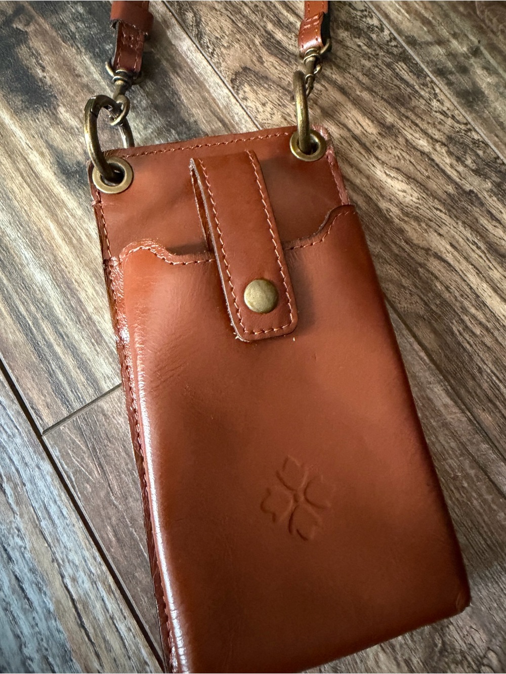Patricia Nash Cognac Leather Crossbody Belt Bag